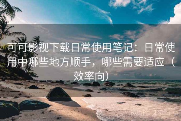 可可影视下载日常使用笔记：日常使用中哪些地方顺手，哪些需要适应（效率向）