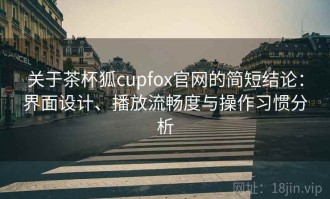 关于茶杯狐cupfox官网的简短结论：界面设计、播放流畅度与操作习惯分析