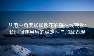 从用户角度聊聊樱花影院在线观看：长时间使用后的稳定性与加载表现