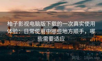 柚子影视电脑版下载的一次真实使用体验：日常使用中哪些地方顺手，哪些需要适应