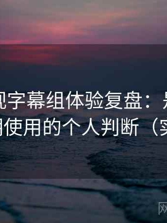 人人影视字幕组体验复盘：是否值得收藏长期使用的个人判断（实测记录）