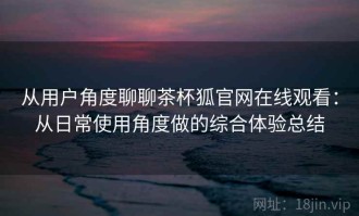 从用户角度聊聊茶杯狐官网在线观看：从日常使用角度做的综合体验总结