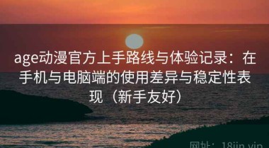 age动漫官方上手路线与体验记录：在手机与电脑端的使用差异与稳定性表现（新手友好）