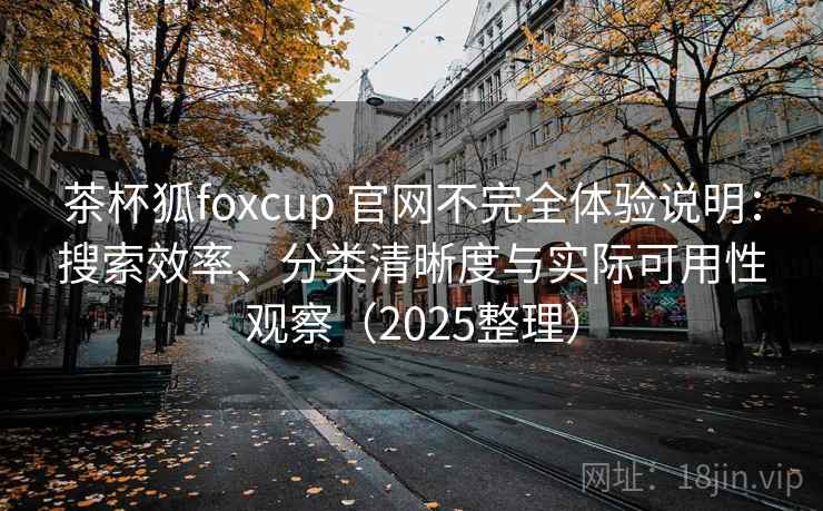 茶杯狐foxcup 官网不完全体验说明：搜索效率、分类清晰度与实际可用性观察（2025整理）