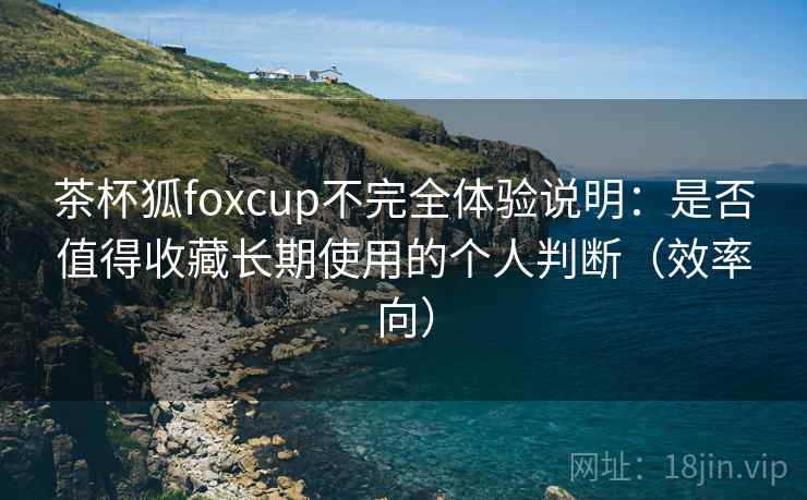 茶杯狐foxcup不完全体验说明：是否值得收藏长期使用的个人判断（效率向）
